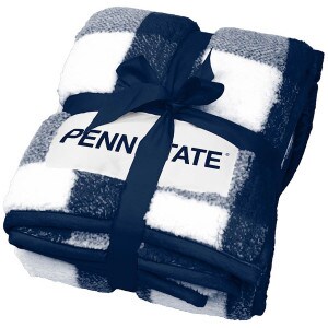 frosty fleece buffalo check Penn State blanket